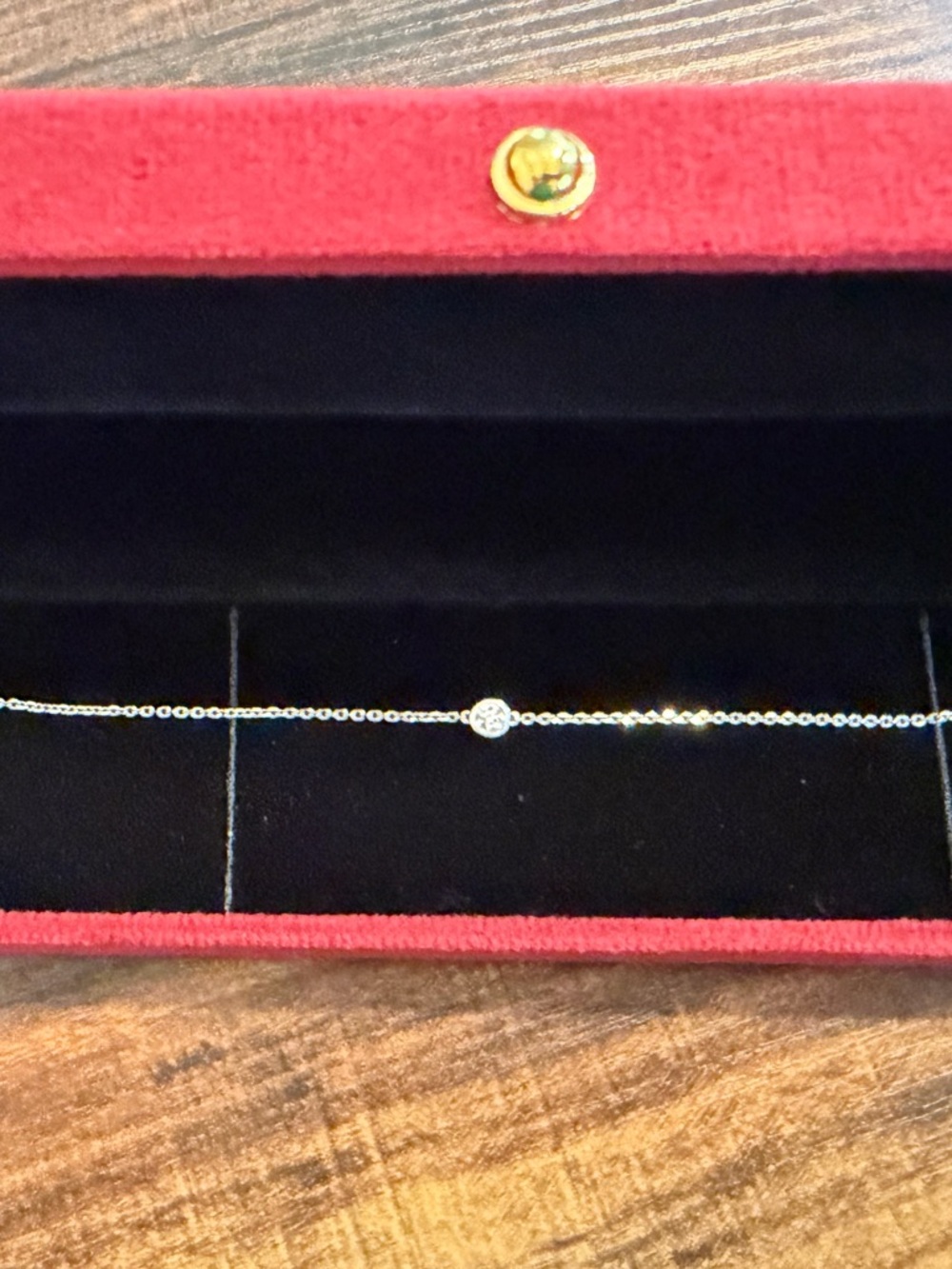 Minimalist Sterling Silver bracelet with Single Sparkling .25 natural diamond